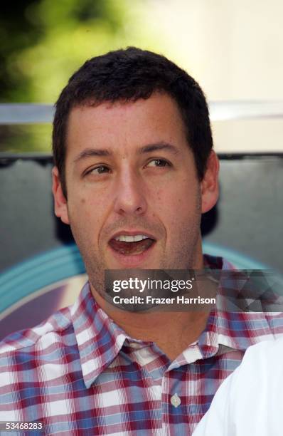 Actor Adam Sandler attends the Hollywood Walk of Fame Star ceremony for actor Chris Farley, who was honored with a star posthumously outside the...