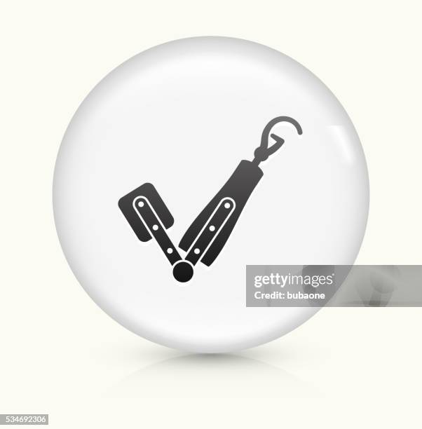arm transplant icon on white round vector button - amputee stock illustrations