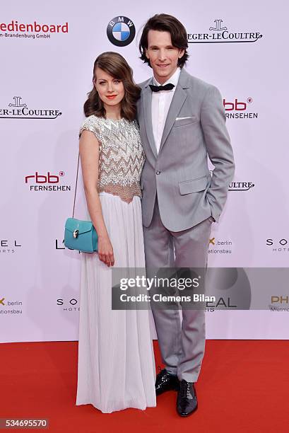 Sabin Tambrea and Alice Dwyer attend the Lola - German Film Award on May 27, 2016 in Berlin, Germany.