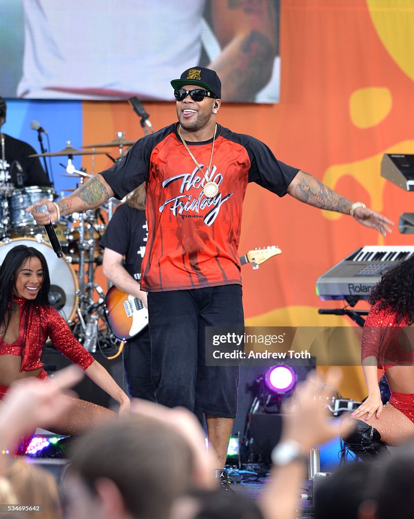 Flo Rida Rapper Singing Rapper Flo Rida performs during ABC's