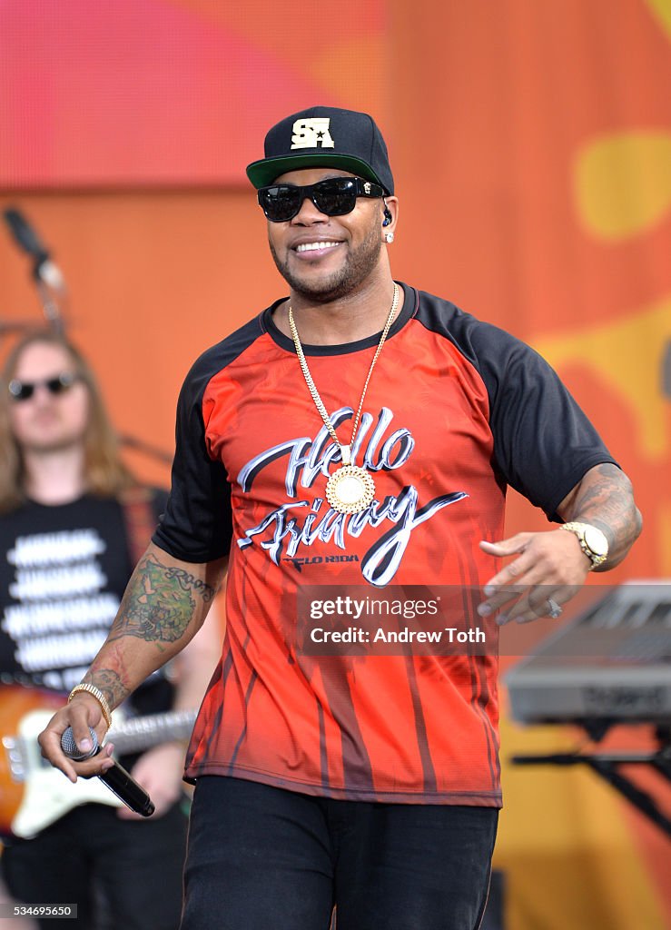 Flo Rida Rapper Singing Rapper Flo Rida performs during ABC's