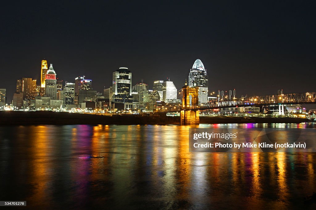 Cincinnati's colorful night