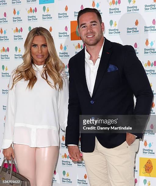 Katie Price and Kieran Hayler arrives for Star Chase Children's Hospice Event at The Dorchester on May 27, 2016 in London, England.