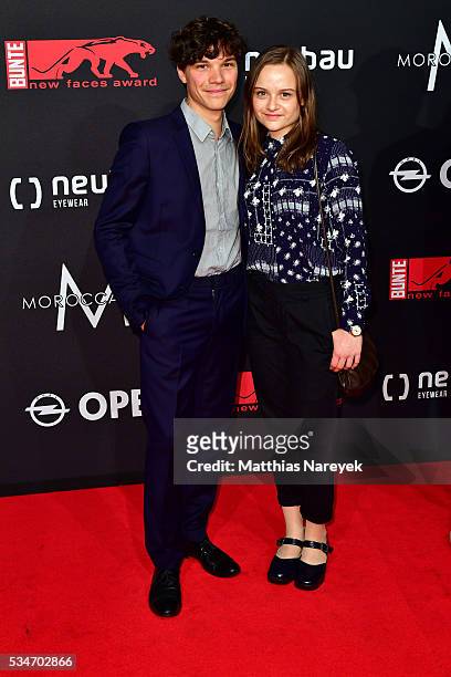Sebastian Urzendowsky and his sister Lena during the New Faces Award Film 2015 at ewerk on May 26, 2016 in Berlin, Germany.
