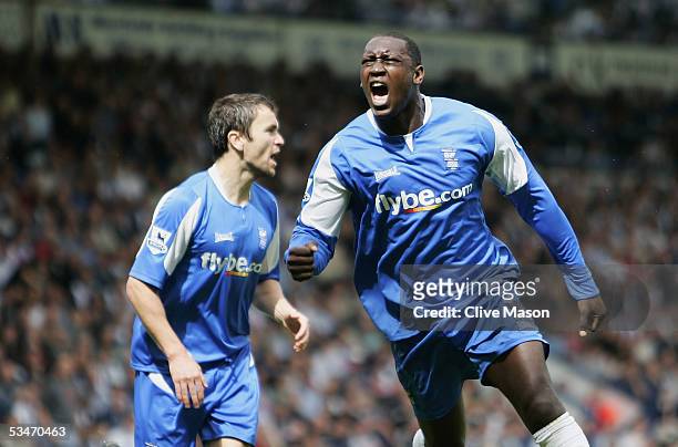 Emile Heskey of Birmingham City celebrates his first goal during the FA Barclays Premiership match between West Bromwich Albion and Birmingham City...
