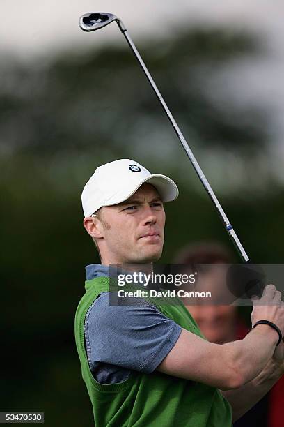 Ronan Keating of Ireland in action during the Nearest the Pin Charity Challenge prior to the official photocall for the All-Star Cup on the Roman...