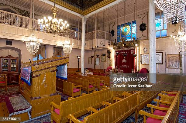 yanbol synagogue in istanbul, turkey - pulpet bildbanksfoton och bilder
