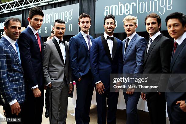 The F1 drivers Marc Gene, Esteban Ocon of France and Renault Sport F1, Pascal Wehrlein of Germany and Manor Racing, Jolyon Palmer of Great Britain...