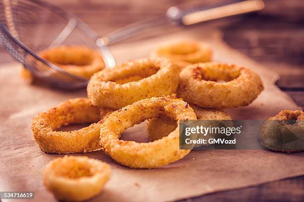 onion rings - onion ring stock pictures, royalty-free photos & images