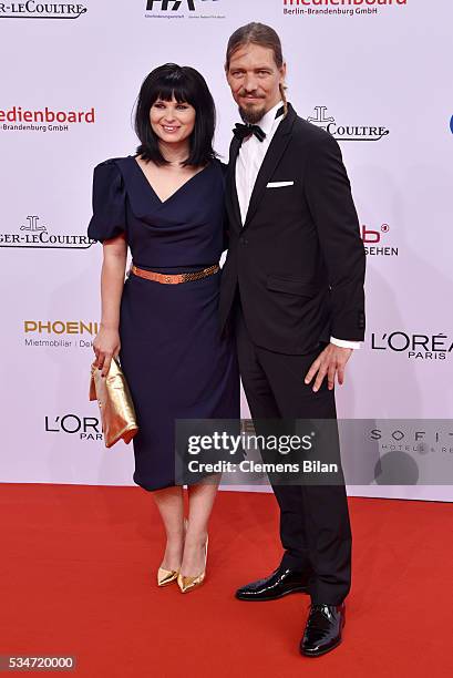 Anna Fischer and her boyfriend Leonard Andreae attend the Lola - German Film Award on May 27, 2016 in Berlin, Germany.