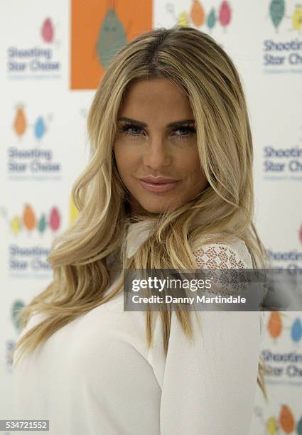 Katie Price arrives for Star Chase Children's Hospice Event at The Dorchester on May 27, 2016 in London, England.