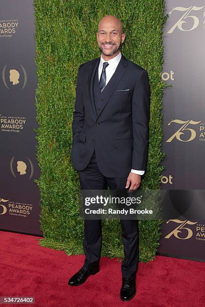 Actor and event Host Keegan-Michael Key poses in the press room after the 75th Annual Peabody Awards Ceremony at Cipriani Wall Street on May 21, 2016...