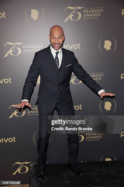 Host Keegan-Michael Key in the press room during the 75th Annual Peabody Awards Ceremony at Cipriani Wall Street on May 21, 2016 in New York City.