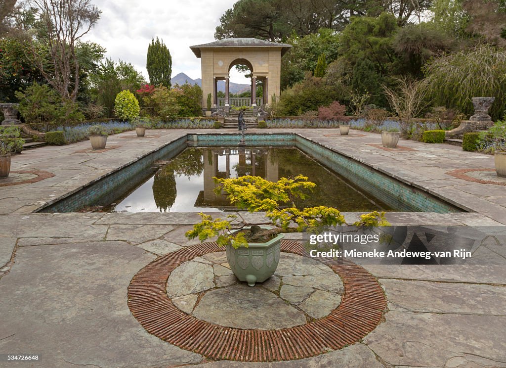 The Italian Garden on Garnish Island, or Illnaculin, in Bantry Bay, Beara Peninsula, County Cork, Ireland.