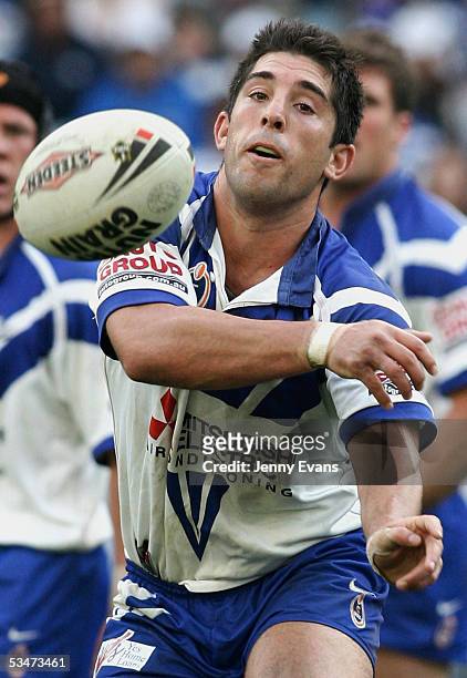 Braith Anasta of the Bulldogs in action during the round 25 NRL match between the Bulldogs and the Penrith Panthers held at Telstra Stadium on August...
