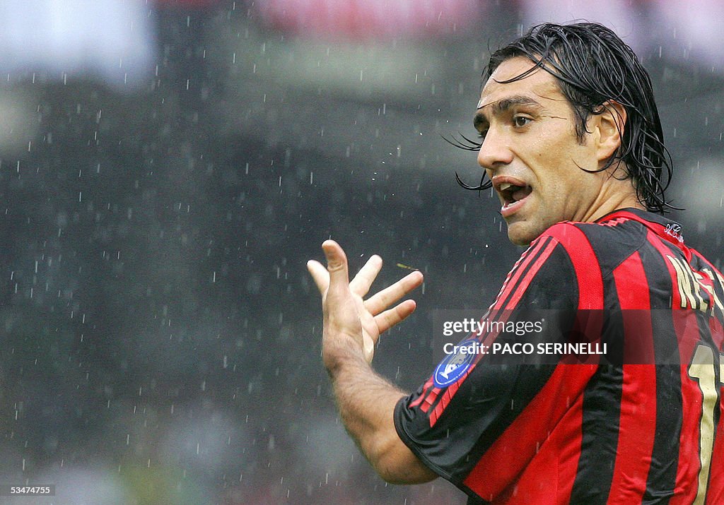 AC Milan's defender Alessandro Nesta rea