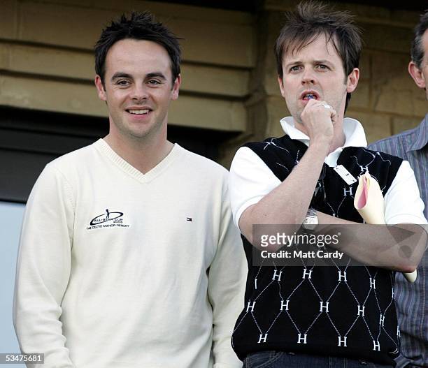 Anthony McPartlin and Declan Donnelly at The All-Star Cup Celebrity Golf tournament at the Celtic Manor Resort on August 28, 2005 Newport, Wales. The...
