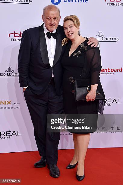 Leonard Lansink and his wife Maren Muntenbeck attend the Lola - German Film Award on May 27, 2016 in Berlin, Germany.