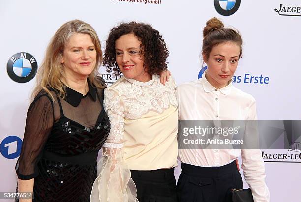 MAria Schrader; Barabara Sukowa and Aenne Schwarz attend the Lola - German Film Award on May 27, 2016 in Berlin, Germany.