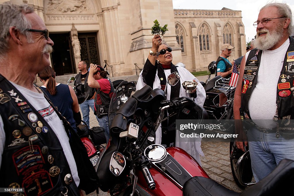 Blessing Of The Bikes Held In Washington DC Ahead Of Rolling Thunder Weekend