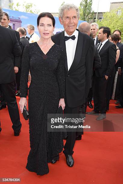 Gudrun Landgrebe and her husband Ulrich von Nathusius attend the Lola - German Film Award 2016 - Red Carpet Arrivals on May 27, 2016 in Berlin,...