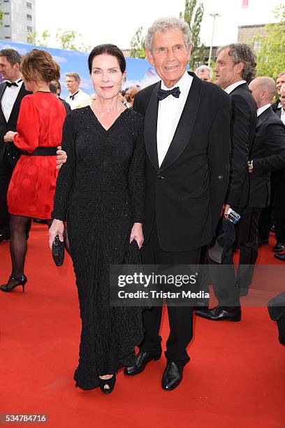 Gudrun Landgrebe and her husband Ulrich von Nathusius attend the Lola - German Film Award 2016 - Red Carpet Arrivals on May 27, 2016 in Berlin,...