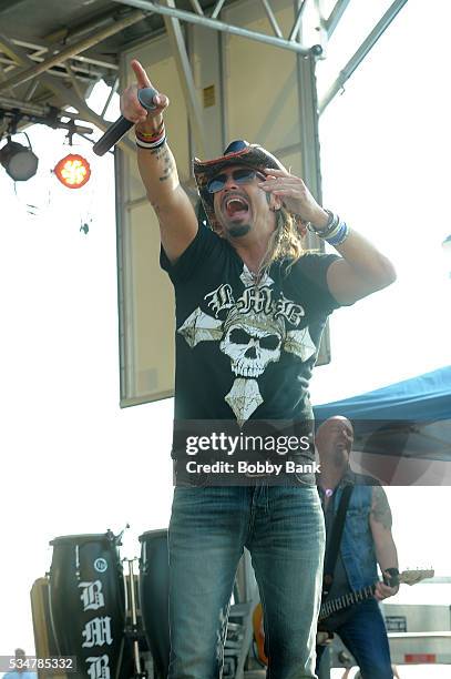 Bret Michaels performs at the WCBS-FM & Scott Shannon In The Morning Summer Blast Off 2016 at Seaside Heights Boardwalk on May 27, 2016 in Seaside...