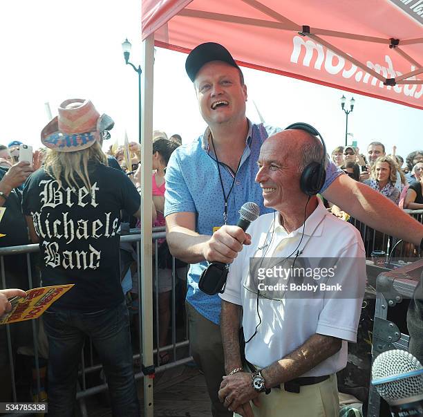 Brad Blanks and Seaside Heights Mayor Anthony Vaz attends the WCBS-FM & Scott Shannon In The Morning Summer Blast Off 2016 at Seaside Heights...