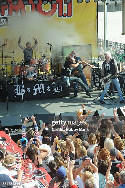 Bret Michaels performs at the WCBS-FM & Scott Shannon In The Morning Summer Blast Off 2016 at Seaside Heights Boardwalk on May 27, 2016 in Seaside...