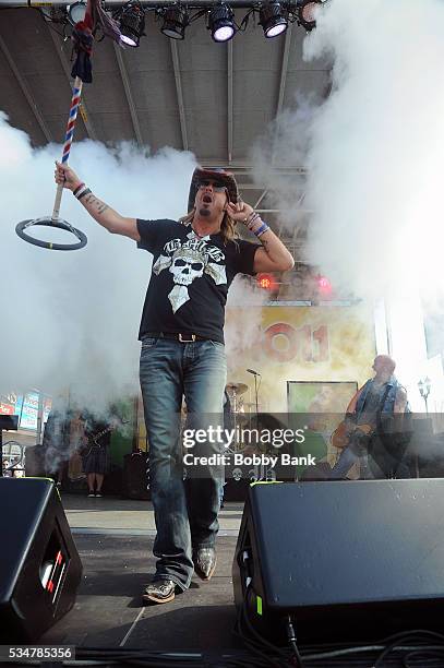 Bret Michaels performs at the WCBS-FM & Scott Shannon In The Morning Summer Blast Off 2016 at Seaside Heights Boardwalk on May 27, 2016 in Seaside...