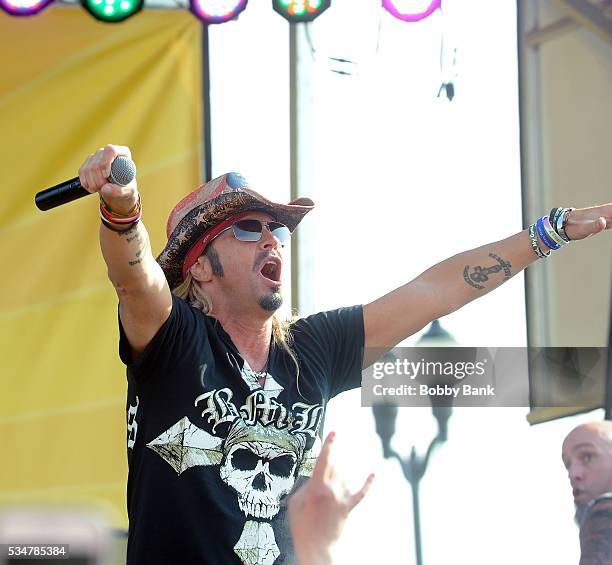 Bret Michaels performs at the WCBS-FM & Scott Shannon In The Morning Summer Blast Off 2016 at Seaside Heights Boardwalk on May 27, 2016 in Seaside...