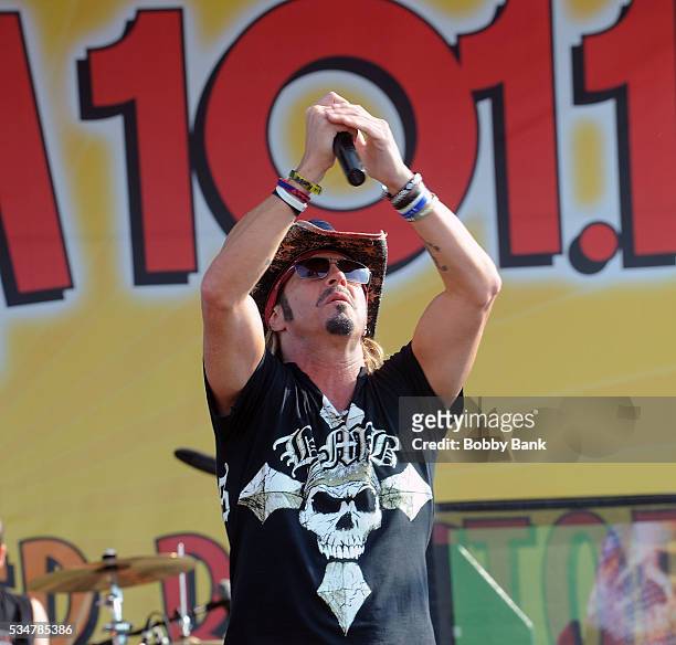 Bret Michaels performs at the WCBS-FM & Scott Shannon In The Morning Summer Blast Off 2016 at Seaside Heights Boardwalk on May 27, 2016 in Seaside...