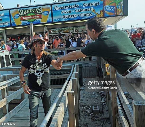 Bret Michaels performs at the WCBS-FM & Scott Shannon In The Morning Summer Blast Off 2016 at Seaside Heights Boardwalk on May 27, 2016 in Seaside...