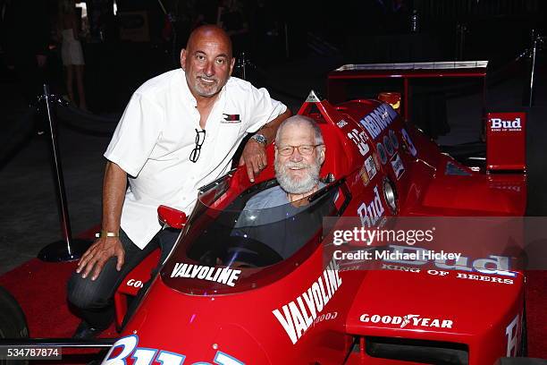 Bobby Rahal and David Letterman are seen at the Maxim Indy 500 Party on May 27, 2016 in Indianapolis, Indiana.