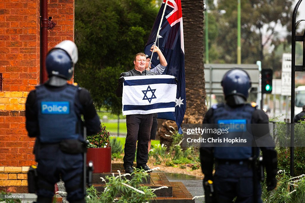 Anti Racism and Anti Islam Protesters Converge In Coburg