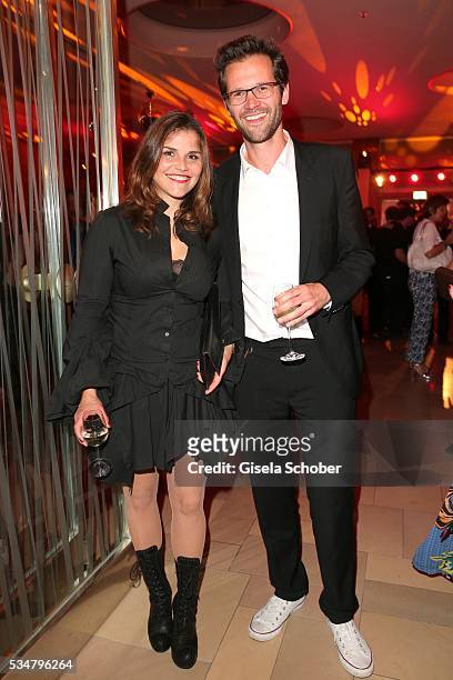 Sabine Wackernagel and her brother Jonas Grosch during the Lola - German Film Award 2016 after show party at Palais am Funkturm on May 27, 2016 in...