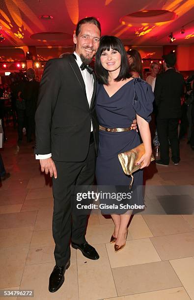 Anna Fischer and her boyfriend Leonard Andreae during the Lola - German Film Award 2016 after show party at Palais am Funkturm on May 27, 2016 in...