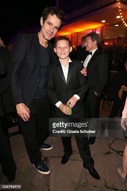 Tom Tykwer and Ivo Pietzcker during the Lola - German Film Award 2016 after show party at Palais am Funkturm on May 27, 2016 in Berlin, Germany.