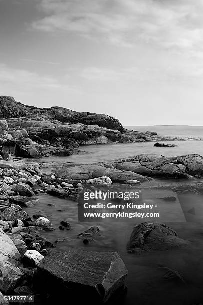 georgian bay coastalscape - killarney canada stockfoto's en -beelden