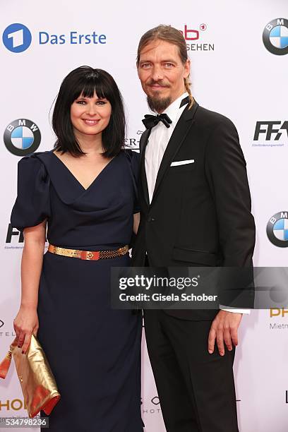 Anna Fischer and her boyfriend Leonard Andreae attend the Lola - German Film Award 2016 on May 27, 2016 in Berlin, Germany.