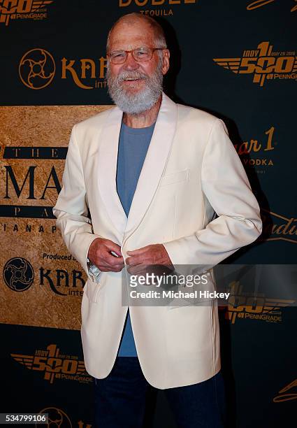 David Letterman is seen at the Maxim Indy 500 Party on May 27, 2016 in Indianapolis, Indiana.