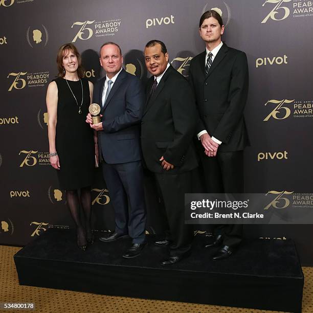 Official recipients for "911: Lost On The Line", Jennifer Rigby, chief investigative reporter Brendan Keefe, Jeffrey Reid and Phillip Kish pose for...