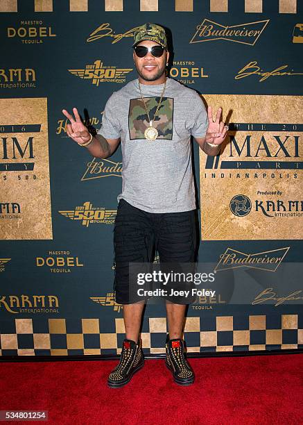 Hip hop recording artist Flo Rida attends The 2016 Maxim Party at Indy 500, produced by Karma International, in celebration of The 100th Running of...