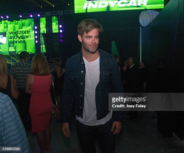 Actor Chris Pine attends The 2016 Maxim Party at Indy 500, produced by Karma International, in celebration of The 100th Running of the Indy 500, on...