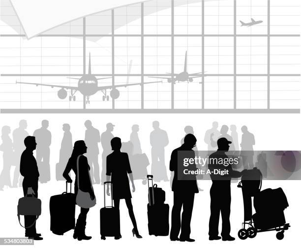 illustrazioni stock, clip art, cartoni animati e icone di tendenza di airtravelpatients - air travel