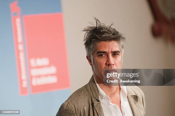 The curator Alejandro Aravena attends at the official opening ceremony of the 15th Biennale of Architecture on May 28, 2016 in Venice, Italy. The...