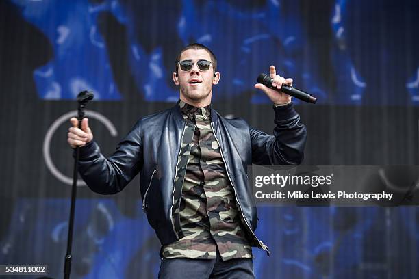 Nick Jonas performs at Powderham Castle on May 28, 2016 in Exeter, England.