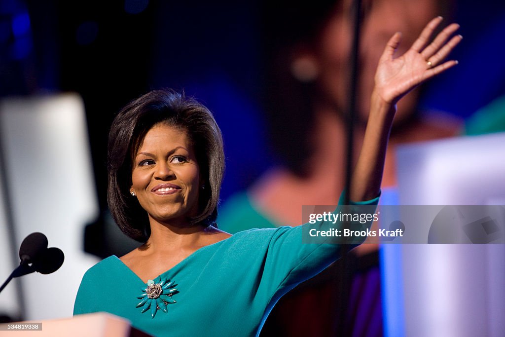 USA - 2008 Presidential Election - Michelle Obama Addresses the DNC