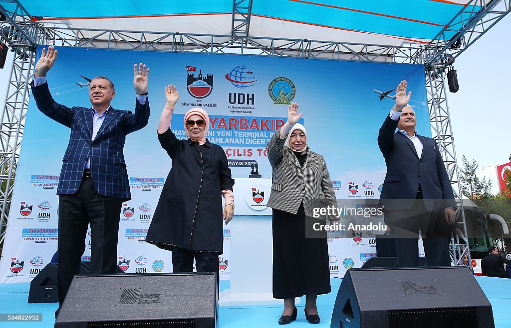 President of Turkey Erdogan - Turkish PM Binali Yildirim in Diyarbakir