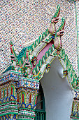 dragon   in  gold    temple    bangkok  thailand incision